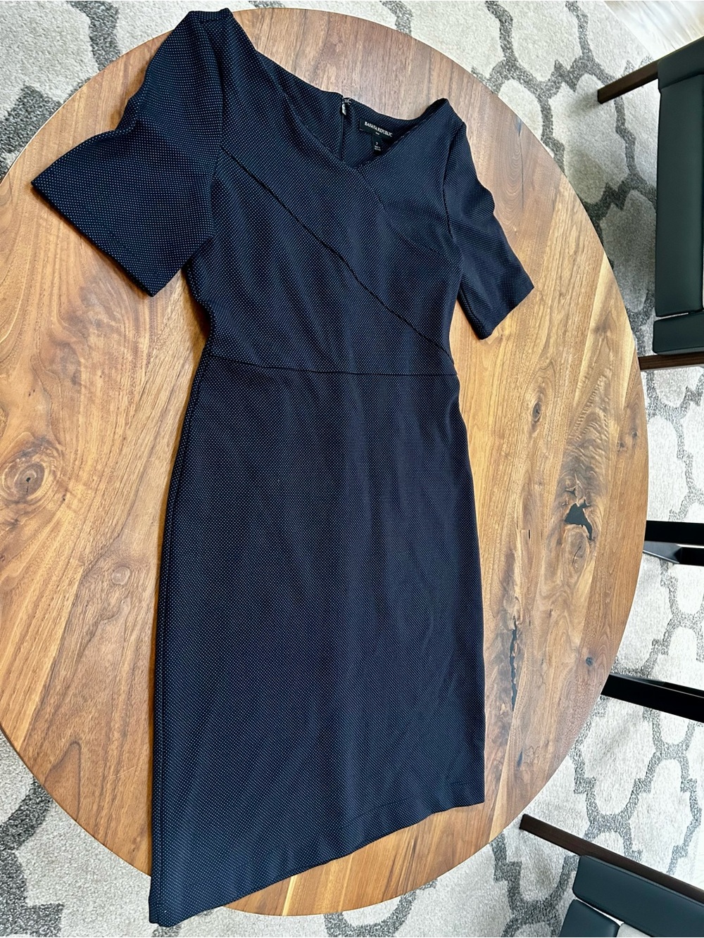 Banana republic Classic Short-Sleeve Sheath Dress in Navy
